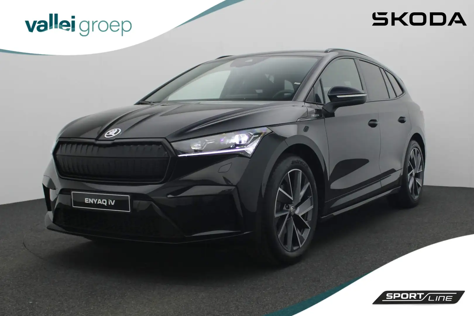 Skoda Enyaq 80 Sportline Business 204 pk Škoda Enyaq 80 Sportl Zwart - 1