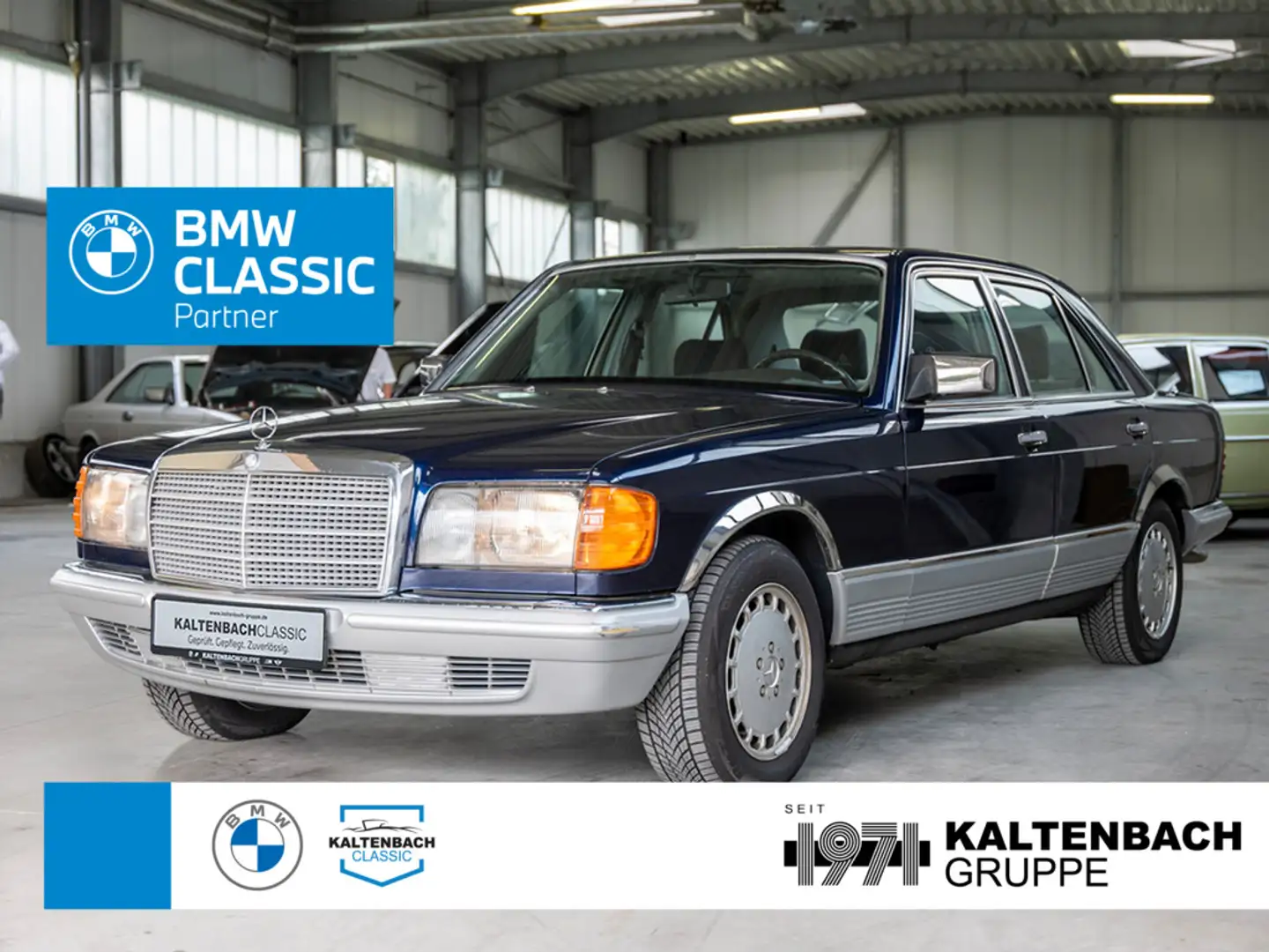 Mercedes-Benz 380 SE W126 SCHIEBEDACH MEMORY KLIMAAUTOMATIK Albastru - 1