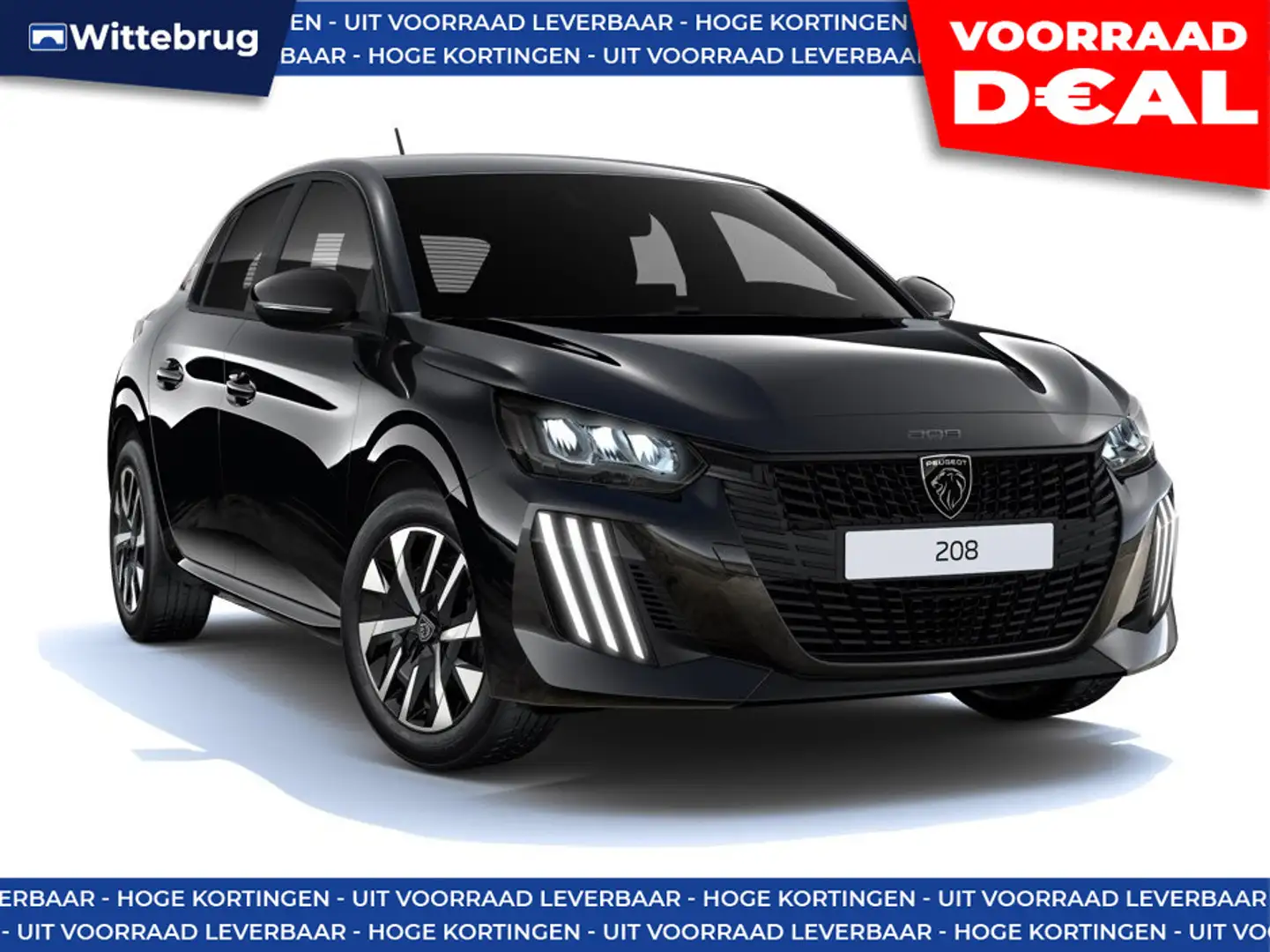 Peugeot e-208 EV Style 50 kWh DIRECT RIJDEN - WARMTEPOMP - 8 JAA Noir - 1