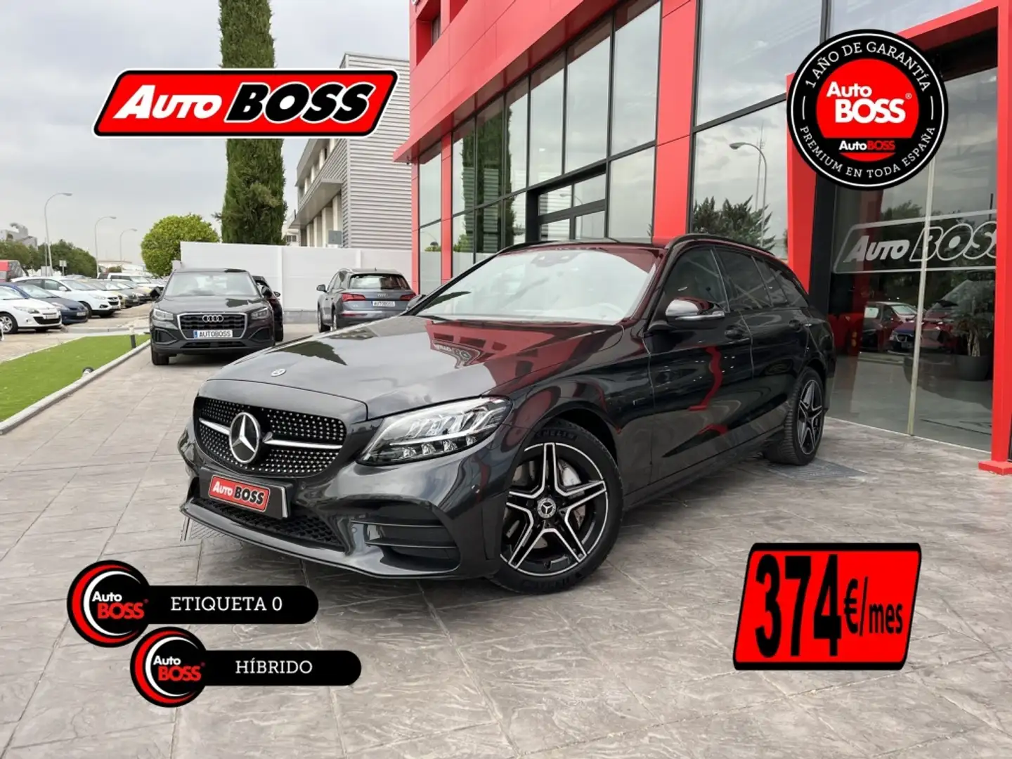 Mercedes-Benz C 300 Estate e 9G-Tronic Gris - 1