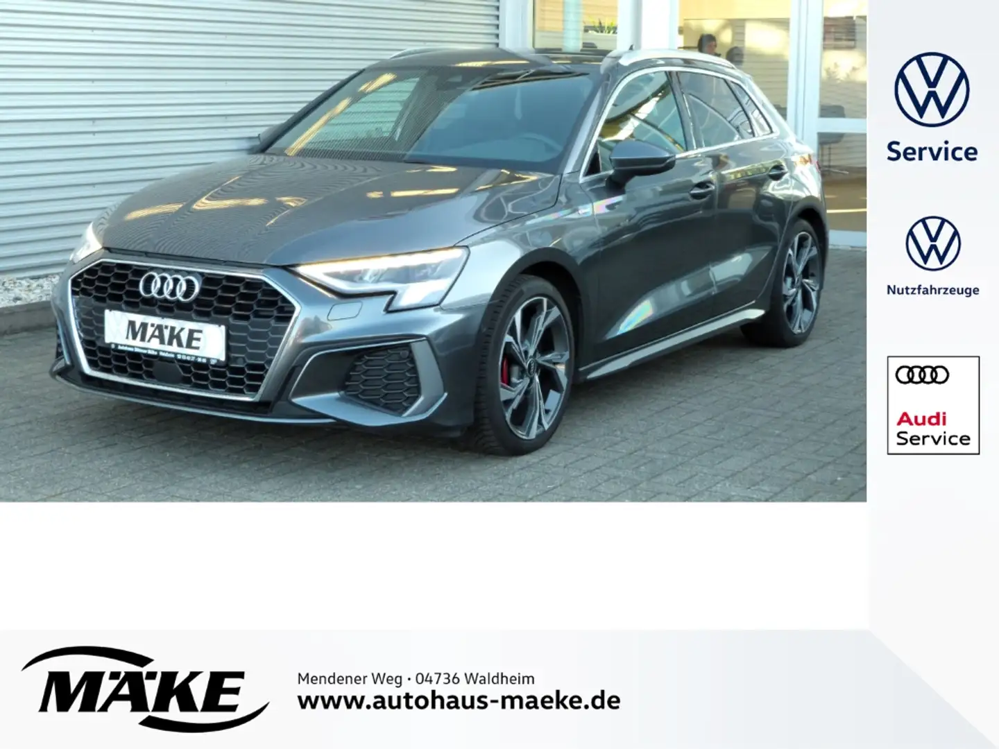 Audi A3 Sportback, 1.5 TFSI, S-tronic, S line, LED, Virtua Grau - 1