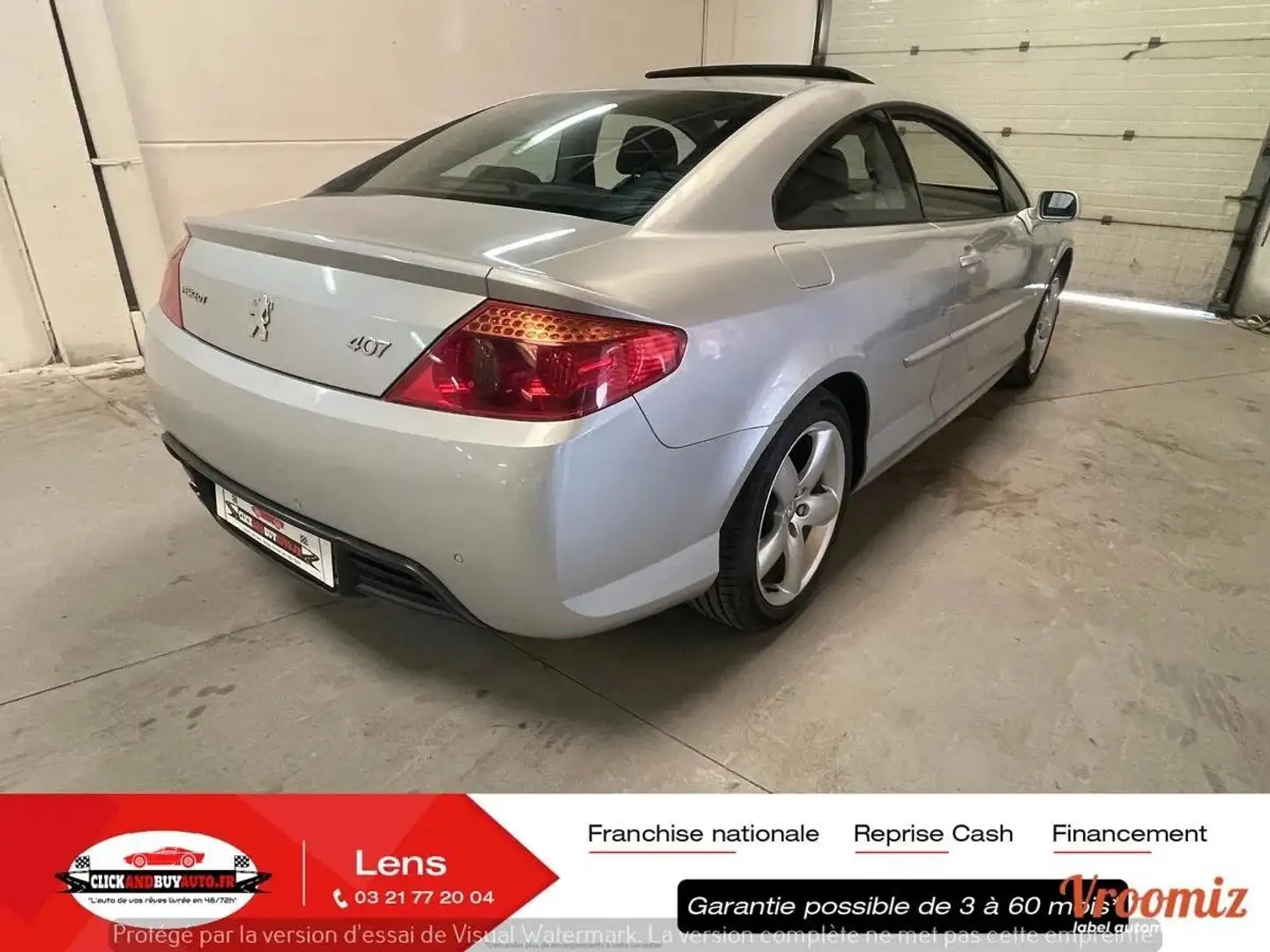 Peugeot 407 COUPE 2.7 HDI 204 CV GRIFFE MARCHAND/PROFESSIONNEL DE L AUTOMOBILE SEULEMENT Grau - 2