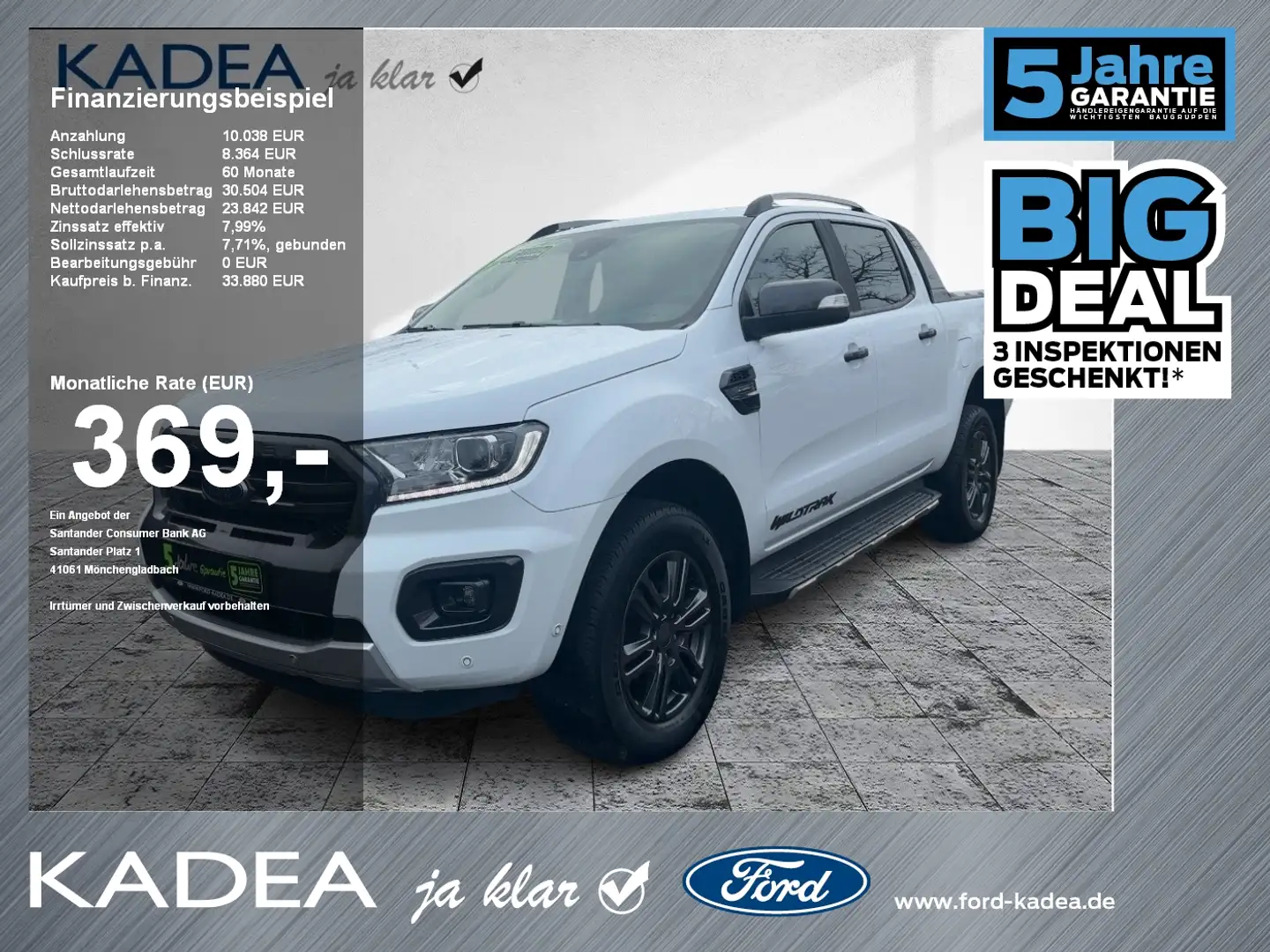 Ford Ranger 2.0 Wildtrak ParkAssistent|ACC|AHK|Kamera Alb - 1