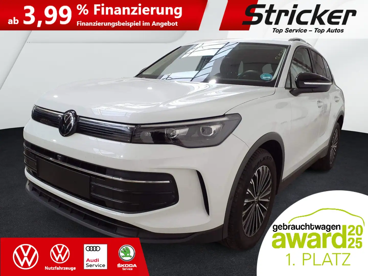 Volkswagen Tiguan GOAL 2.0TDI DSG 346,-ohne Anzahlung Navi AHK Kame Weiß - 2