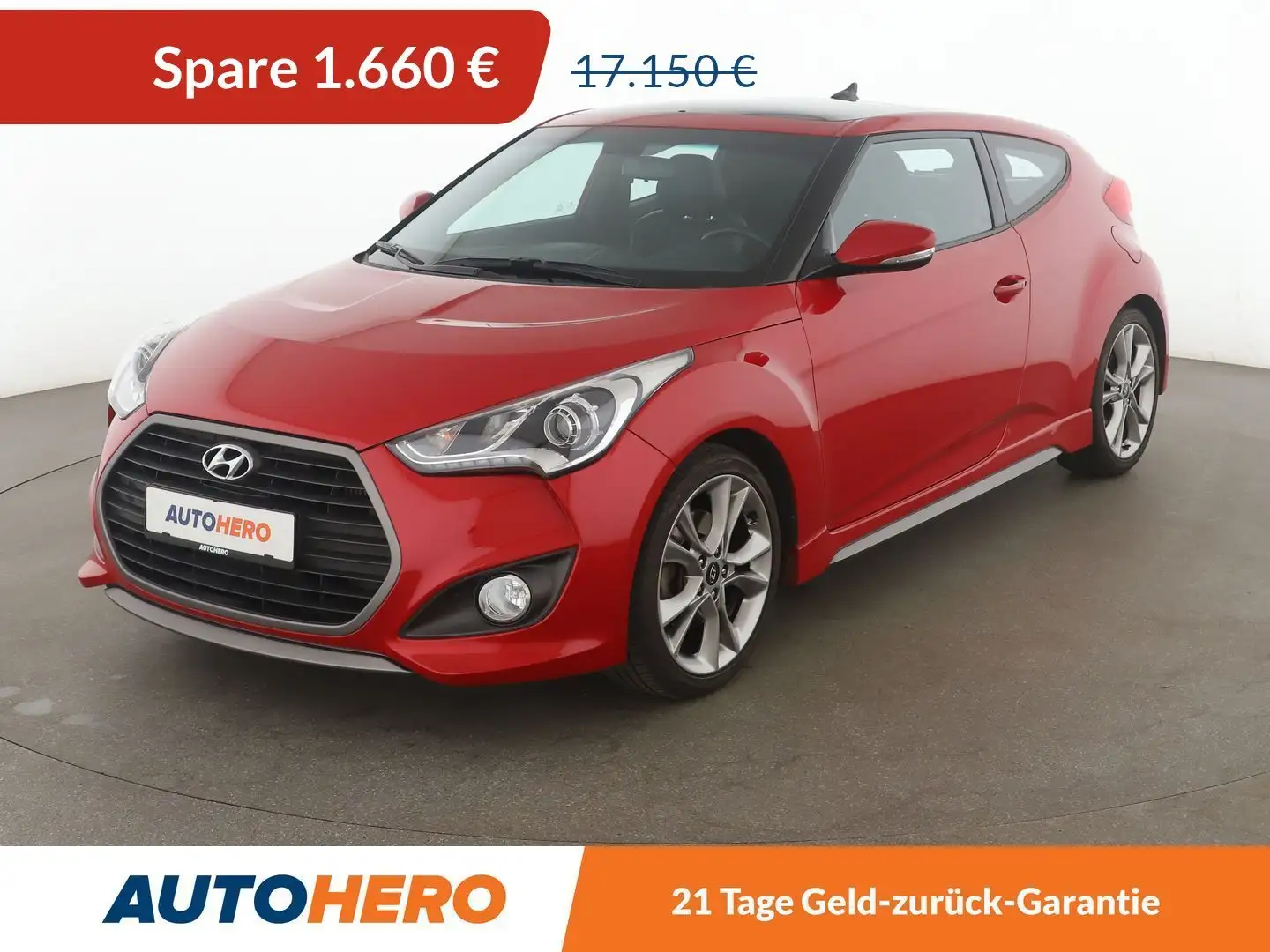 Hyundai VELOSTER 1.6 TGDI Premium *NAVI*XENON*TEMPO*PDC*SHZ*ALU* Rot - 1