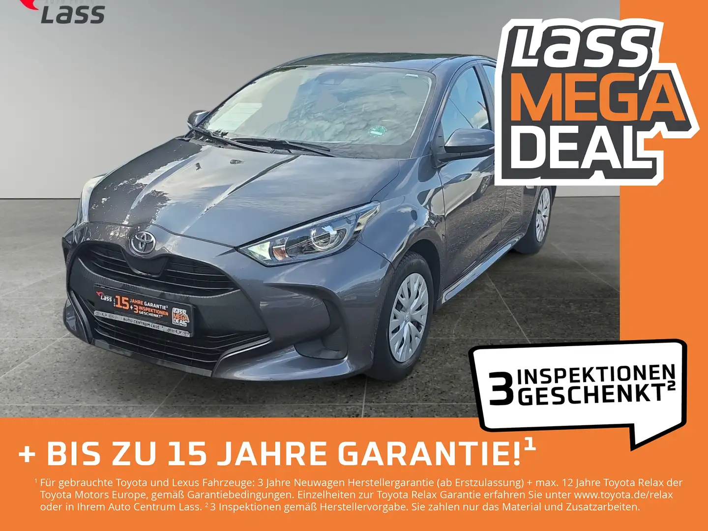 Toyota Yaris 1.0 Comfort GJR SpurH ACC KAM Gris - 1