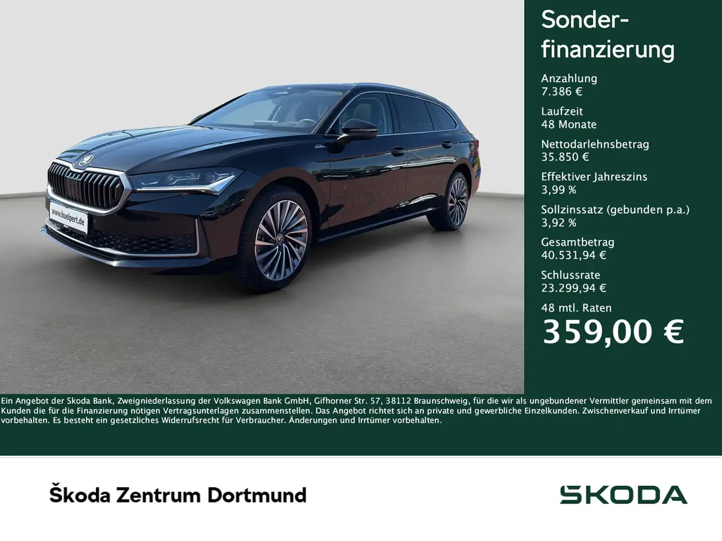 Skoda Superb Combi 2.0 L&K 4X4 PANO AHK CAM ACC LM18 Nero - 1