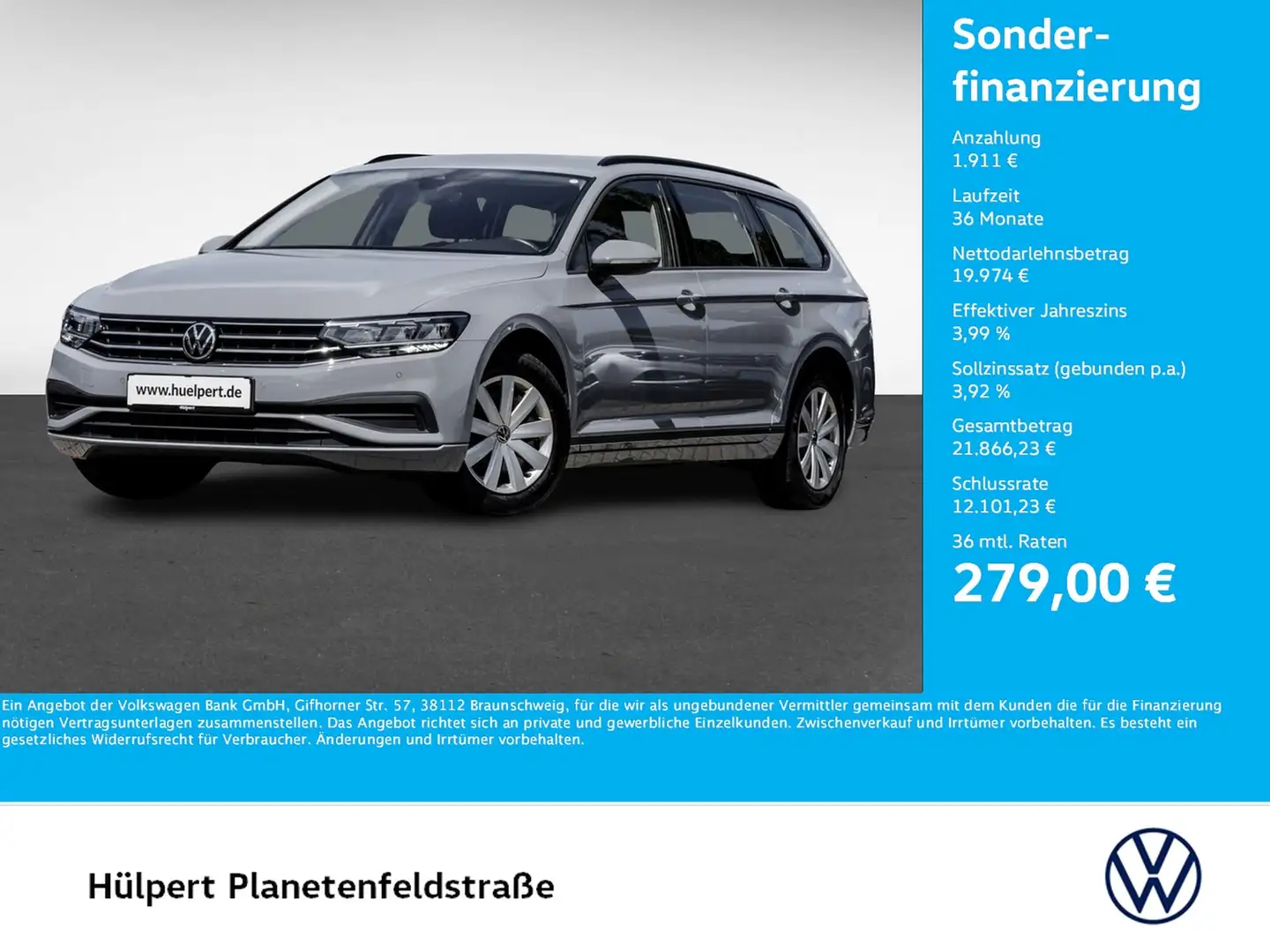 Volkswagen Passat Variant 1.5 CAM NAVI SITZHEIZUNG LED Grigio - 1