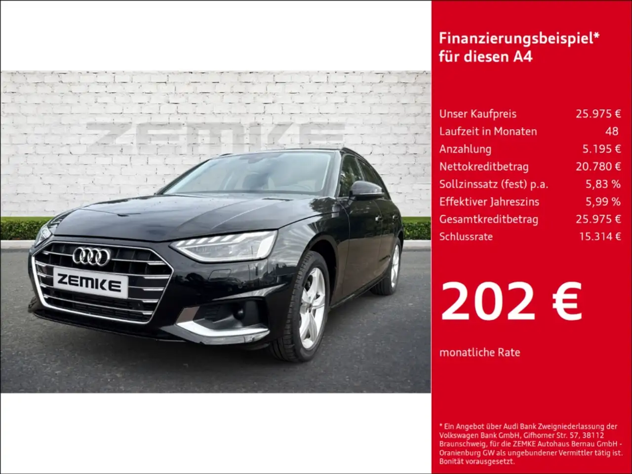 Audi A4 Avant 40 TFSI S tronic advanced Navi Digitales Coc