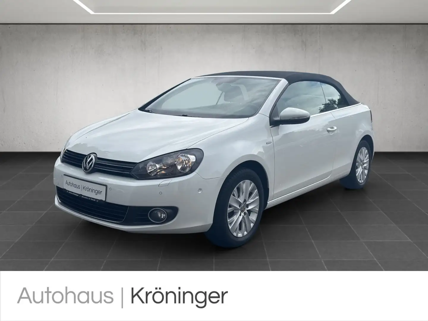 Volkswagen Golf VI Cabriolet 1.2 TSI Navi Windschott EPH. Wit - 1