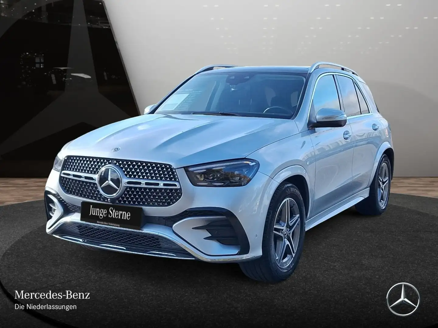 Mercedes-Benz GLE 350 de 4M AMG+PANO+360+AHK+MULTIBEAM+FAHRASS Silber - 2