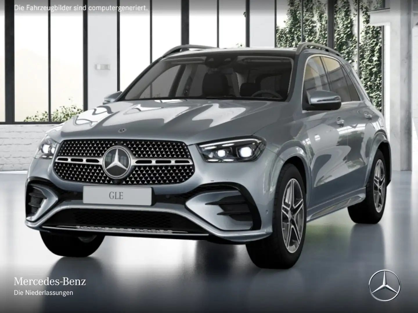 Mercedes-Benz GLE 350 de 4M AMG+PANO+360+AHK+MULTIBEAM+FAHRASS Silber - 2