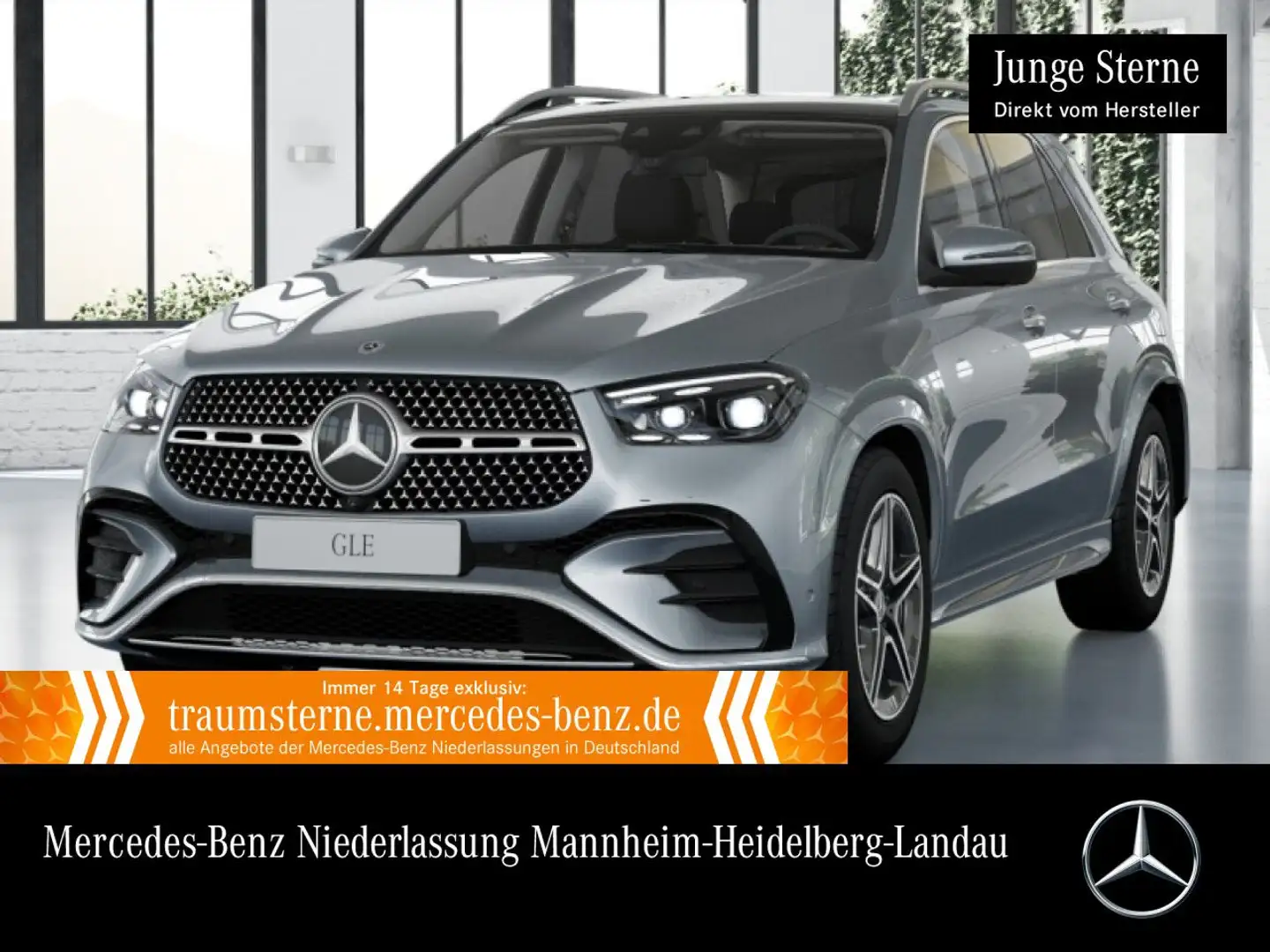 Mercedes-Benz GLE 350 de 4M AMG+PANO+360+AHK+MULTIBEAM+FAHRASS Silber - 1