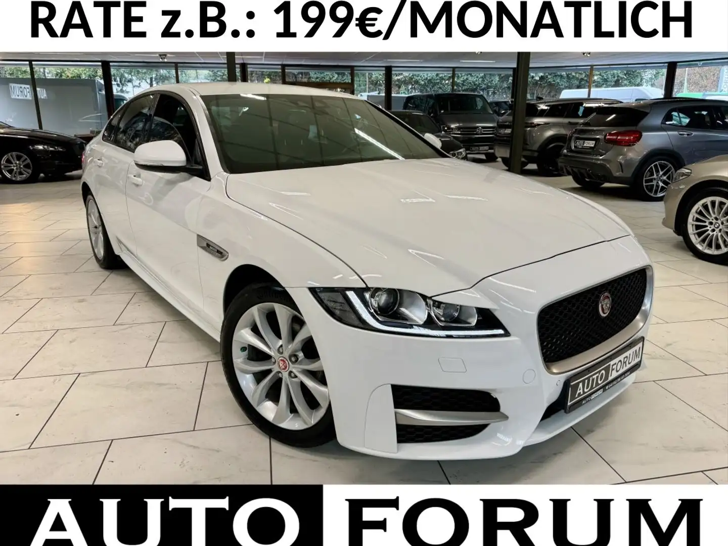 Jaguar XF 20d R-SPORT *RATE 175,- € AWD   NAVI  LED CAM Weiß - 1