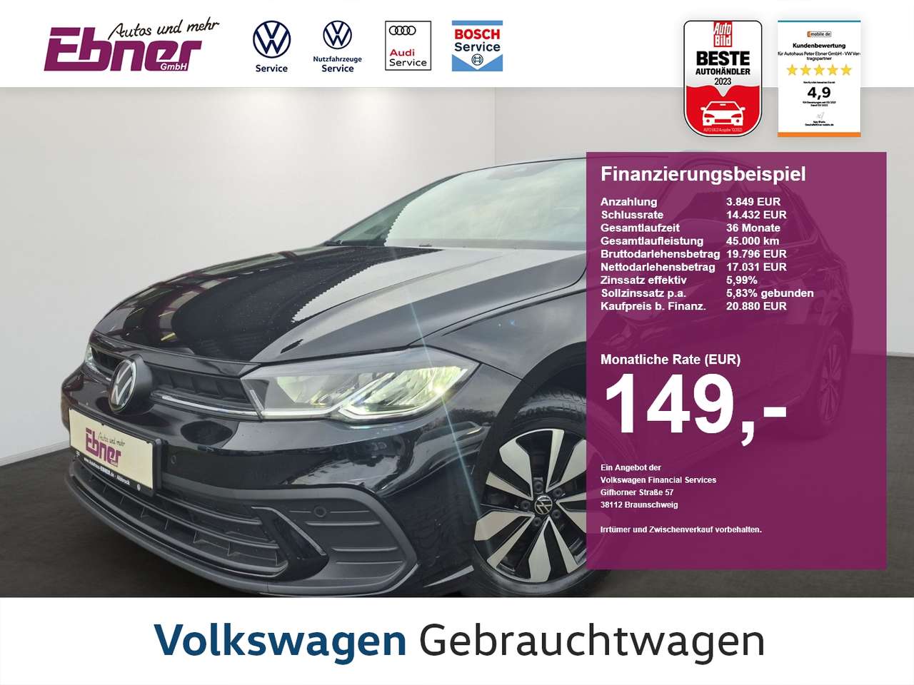 Volkswagen Polo 2024 — MOVE IQ.DRIVE TSI DSG ACC+LED+NAVI-APP+SITZHZG+15