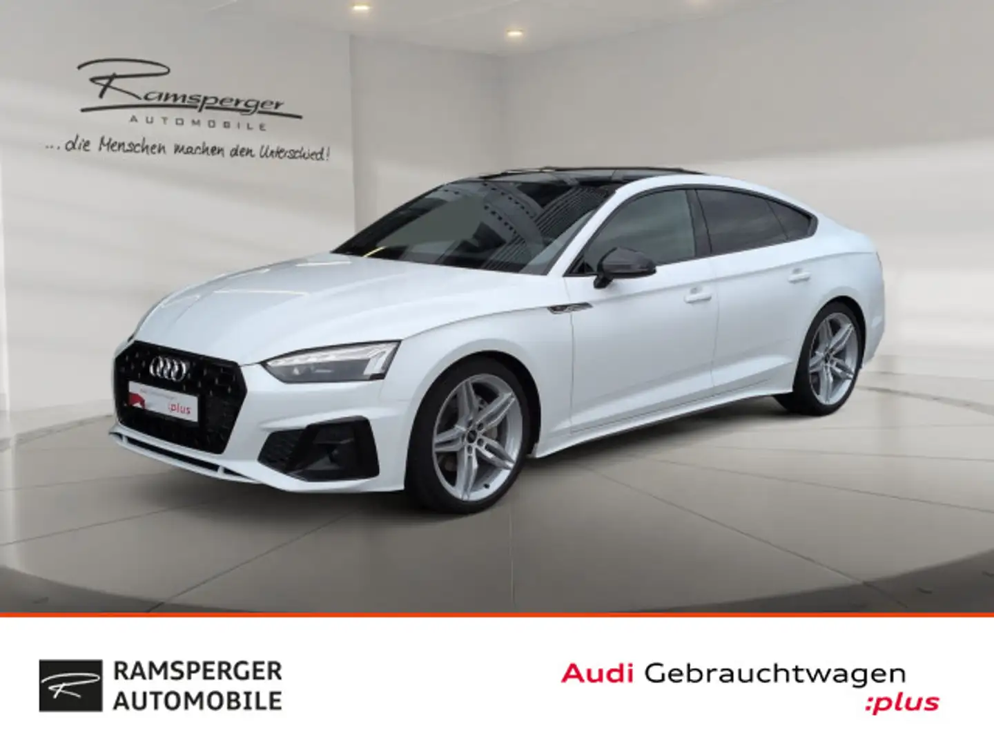 Audi A5 S line 40 TDI Matrix Pano Kamera Weiß - 1