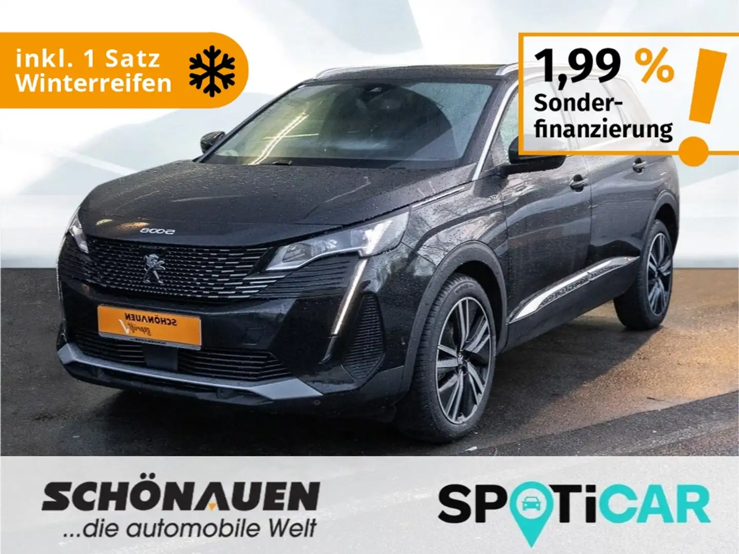 Peugeot 5008 PureTech GT +WR+AHK+LEDER+PANO+SHZ+elHKKL++ Noir - 1