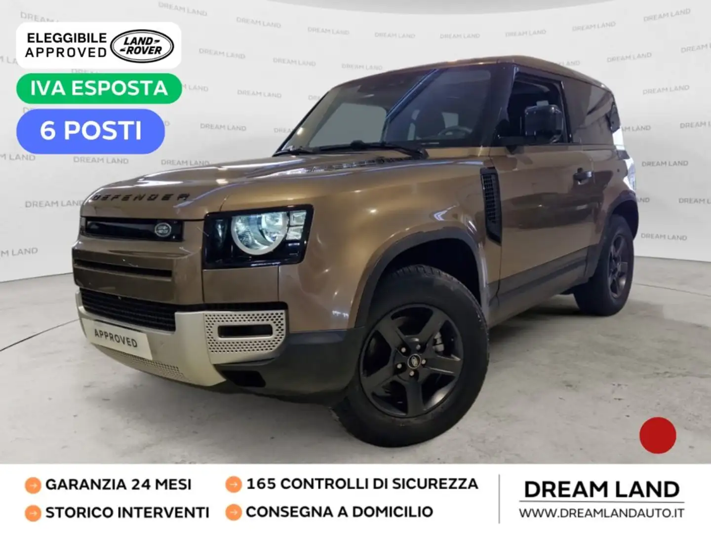 Land Rover Defender 90 3.0D I6 200 CV AWD Auto 6POSTI+GANCIO TRAINO Brun - 1