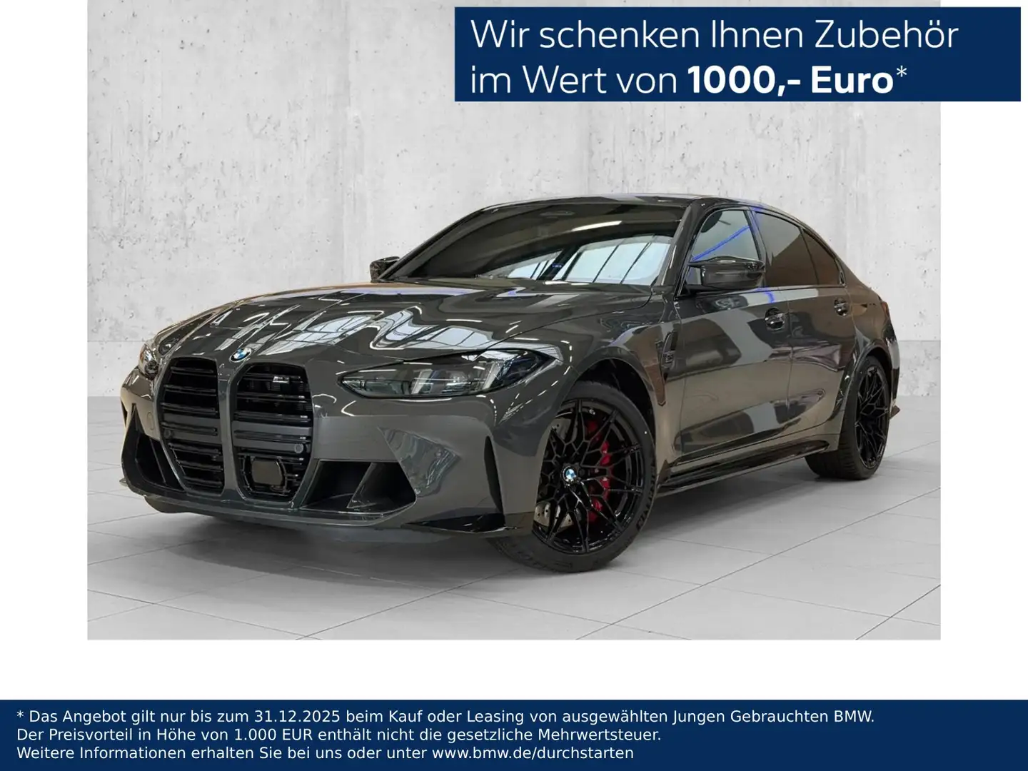 BMW M3 Competition M xDrive+M Drivers+HUD+ACC+LED+HIFI+PA Gris - 1