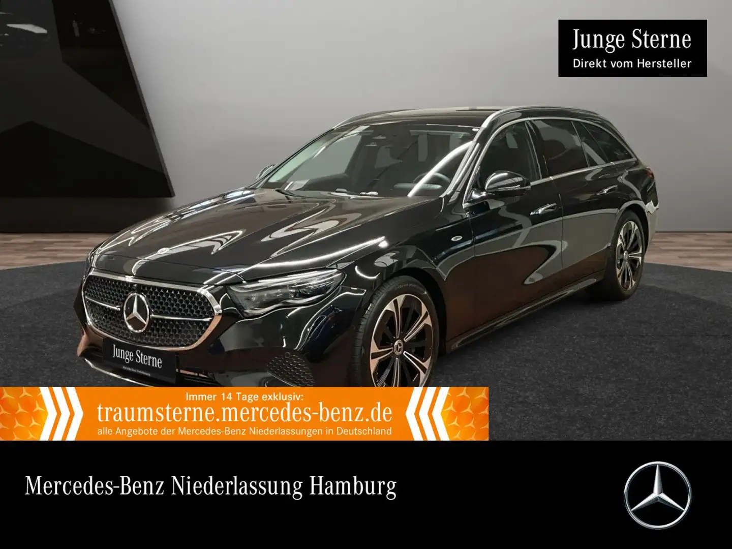 Mercedes-Benz E 300 de T Hybrid Avantgarde 360° Distr. AHK PTS Nero - 1