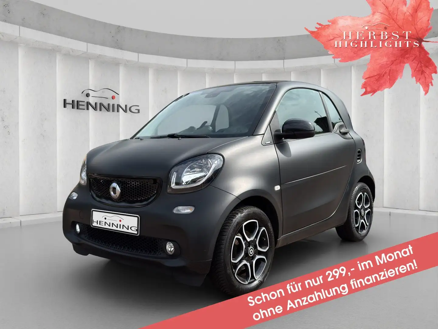 smart forTwo fortwo 66 kW turbo twinamic Cool&M Pano Navi SHZ Schwarz - 1