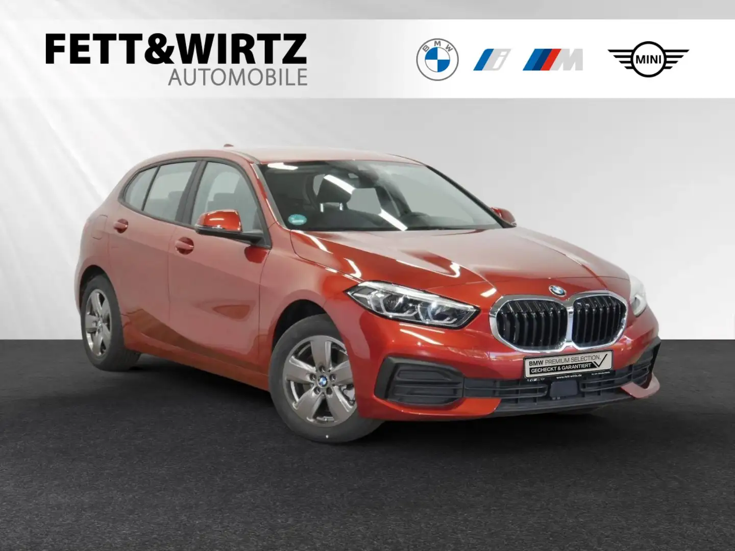 BMW 118 i LR 279,- br.o.Anz.27 Mon. / 5' Km p.A. Orange - 1