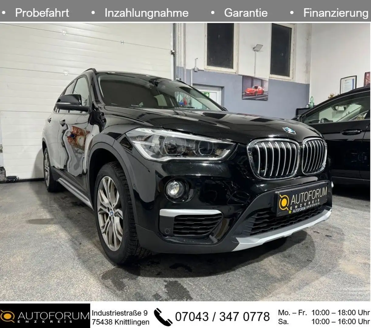 BMW X1 sDrive18d Automatik*LED*PDC*SHZ* Noir - 1
