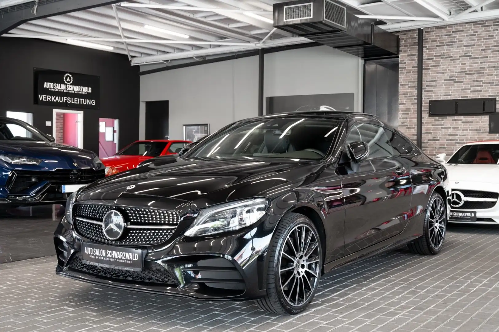 Mercedes-Benz C 400 C400 Coupe 4M|AMG-LINE|NIGHT-PAKET|CARBON|PANO Negro - 2