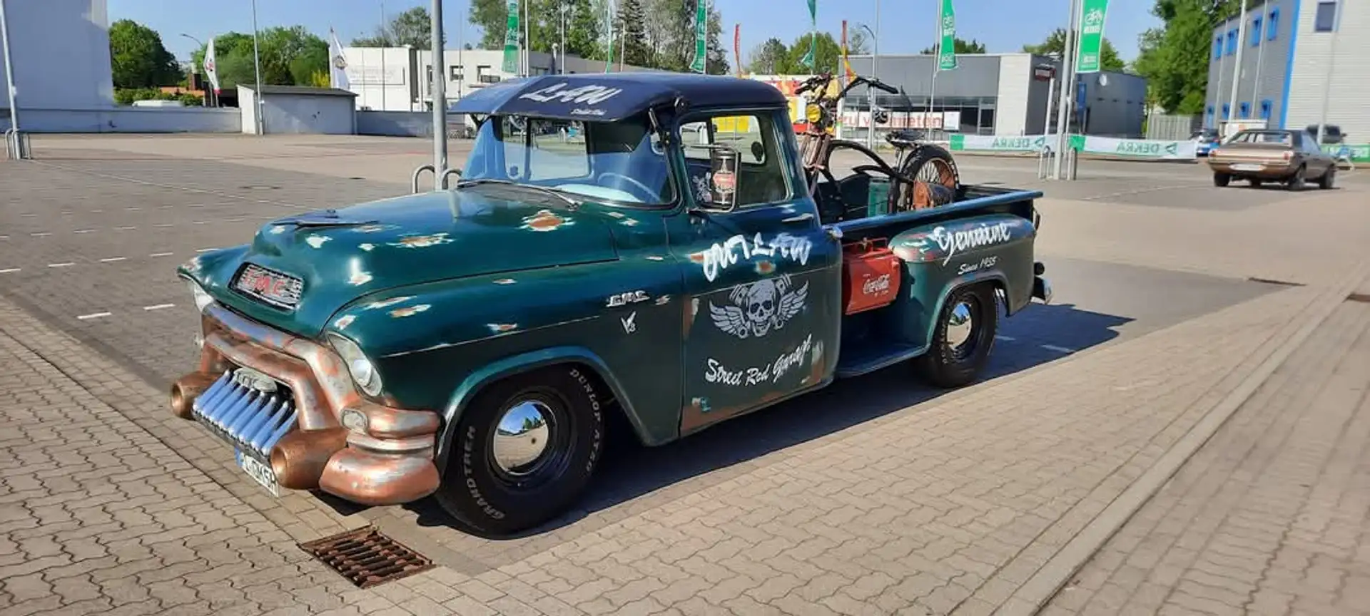 GMC Sonstige 1955 GMC 100 Pickup ( 1/2 Ton LWB 102 Longbed ) – Pontiac V8 – 4-Gang Handschaltung – seltene Spezifikation CUP WINNER Grün - 1