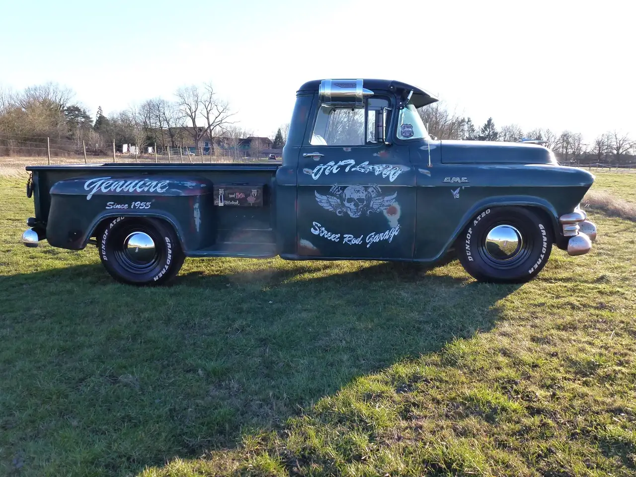 GMC 1955 GMC 100 Pickup ( 1/2 Ton LWB 102 Longbed ) – Pontiac V8 – 4-Gang Handschaltung – seltene Spezifikation CUP WINNER, foto 3