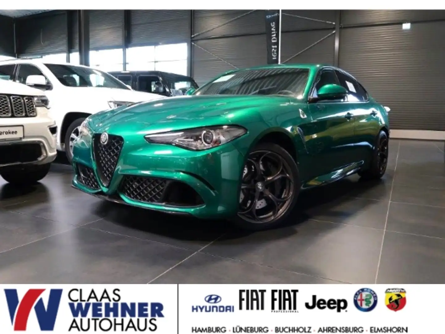 Alfa Romeo Giulia Quadrifoglio 2.9 V6 Bi-Turbo Carbon Leder Зелений - 1