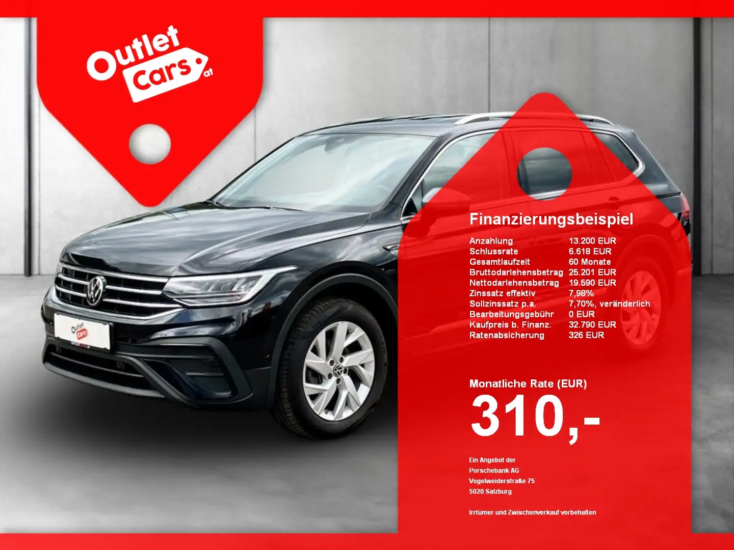 Volkswagen Tiguan Allspace 2.0 TDI 4M ASSIST+LED+NAVI+RADAR Schwarz - 1