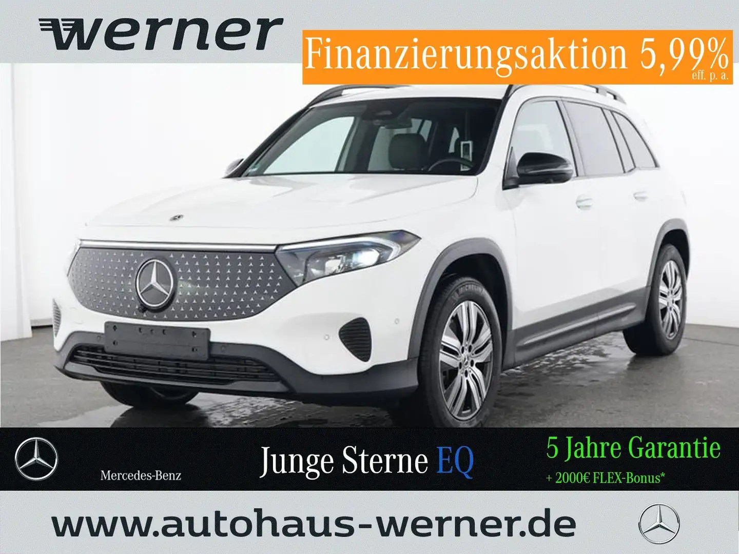 Mercedes-Benz EQB 300 4M EL-ART-ADV+ NIGHT 360°SOUND KEYG WDGS Blanc - 1