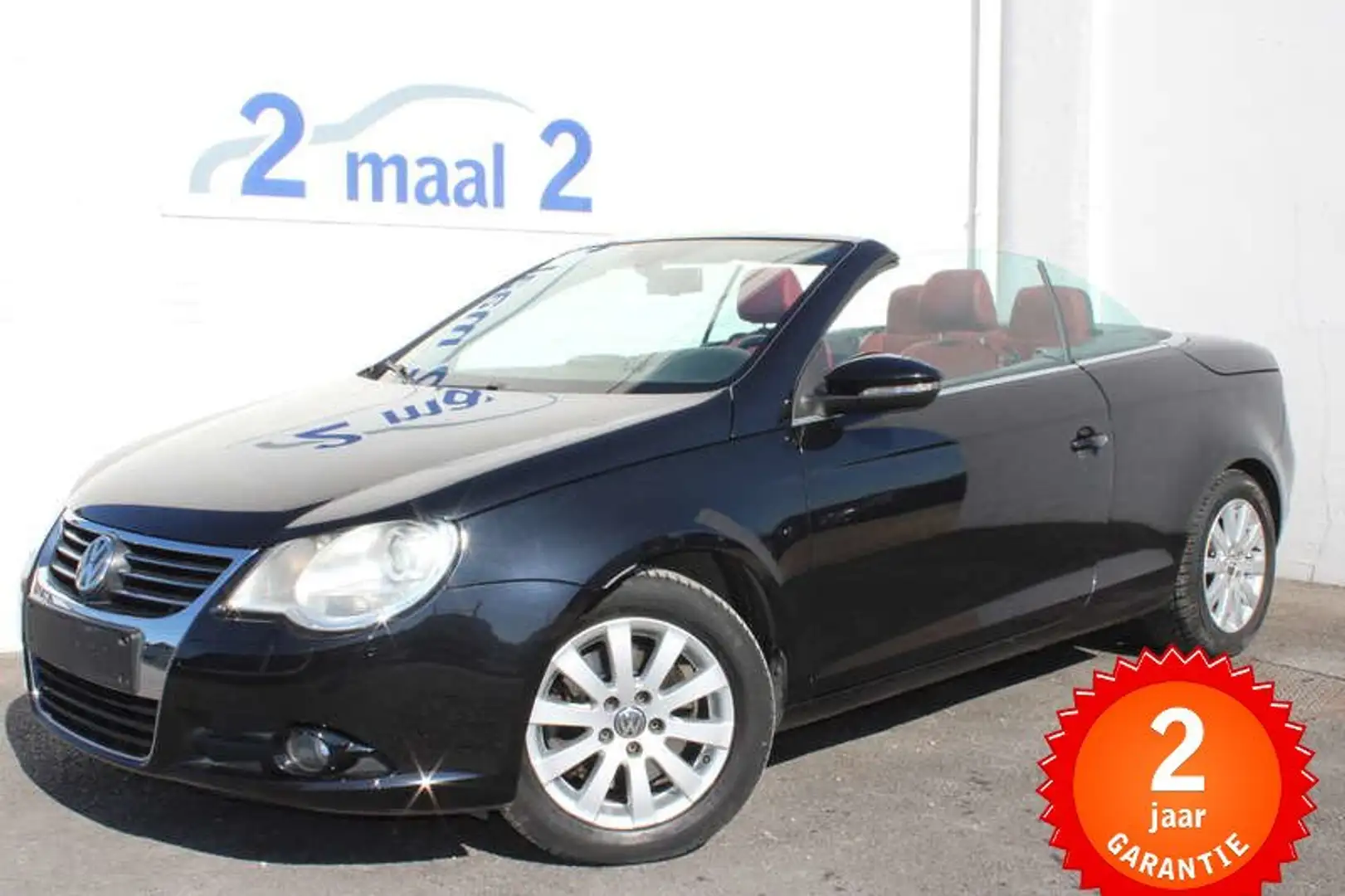 Volkswagen Eos 2.0 TDi met 2 JAAR garantie=UNIEK in België Zwart - 1