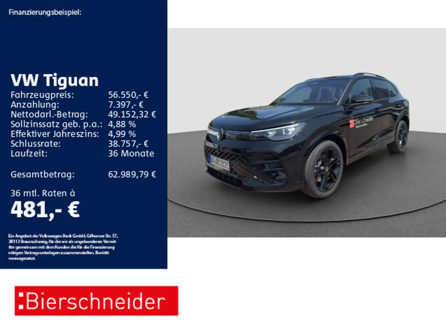 Volkswagen Tiguan 1.5 TSI DSG eHybrid R-Line Black Style 20 Schwarz - 1