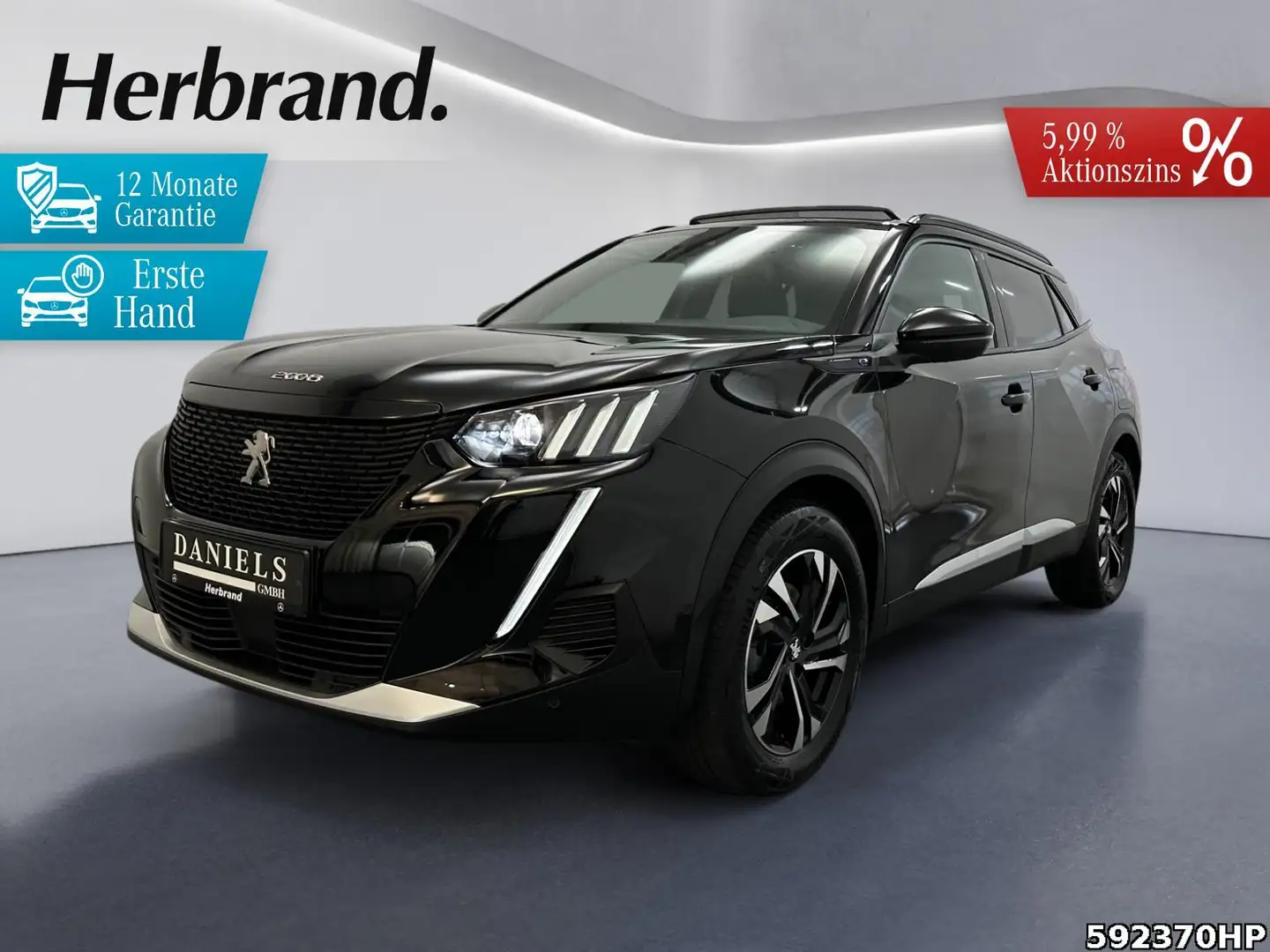 Peugeot 2008 e- GT LED Kamera Panorama CarPlay Schwarz - 1