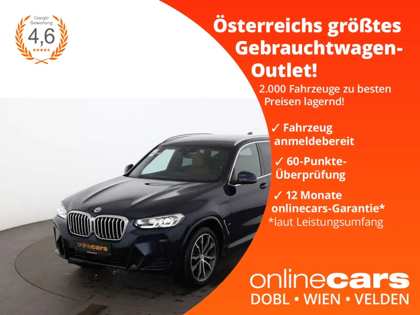 BMW X3 xDrive 30e M-Sport Aut LED AHK HEAD-UP RADAR Blau - 1