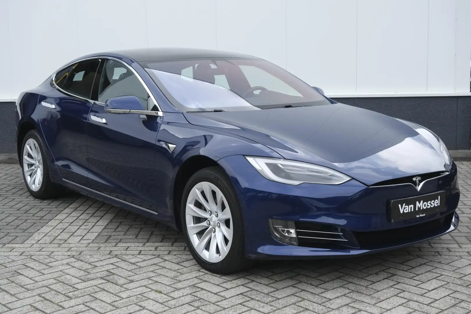 Tesla Model S 100D 417pk | Btw-auto | Lederen bekleding | Panora Blauw - 2
