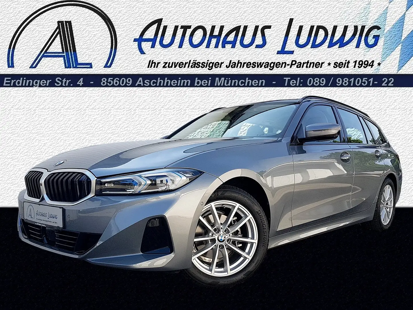 BMW 318 i 2.0l Sportautom*Dr.Prof.*ACC*360°*HUD*AHK Grijs - 1