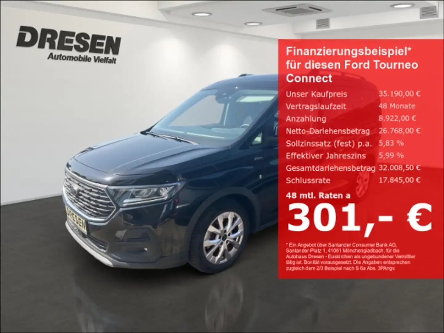 Ford Tourneo Connect Active 2.0 EcoBlue 122PS Allrad/7-Sitzer/Panorama Schwarz - 1
