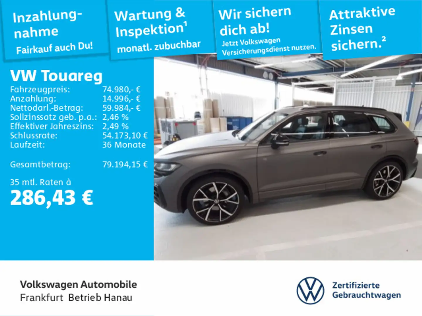 Volkswagen Touareg 3.0 V6 TSI R-Line 4Motion Navi IQ.LIGHT Grau - 1