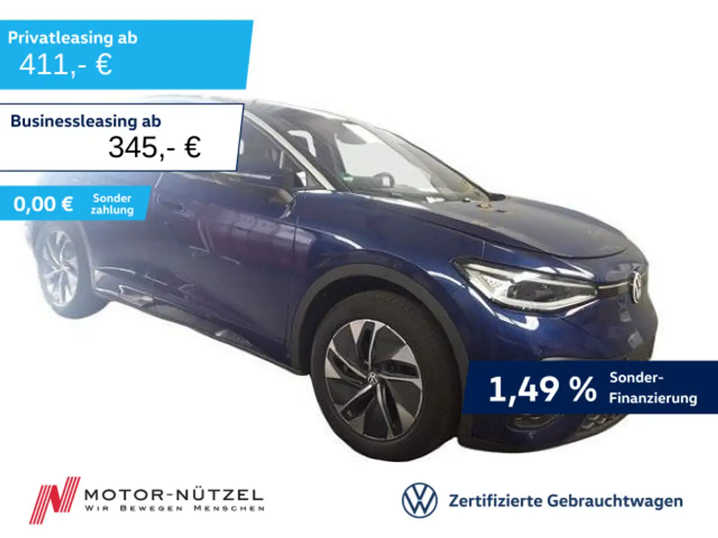 Volkswagen ID.5 210kw Pro 5JG+MATRIX+NAVI+AHK+ACC+SHZ+19Z. Blau - 1