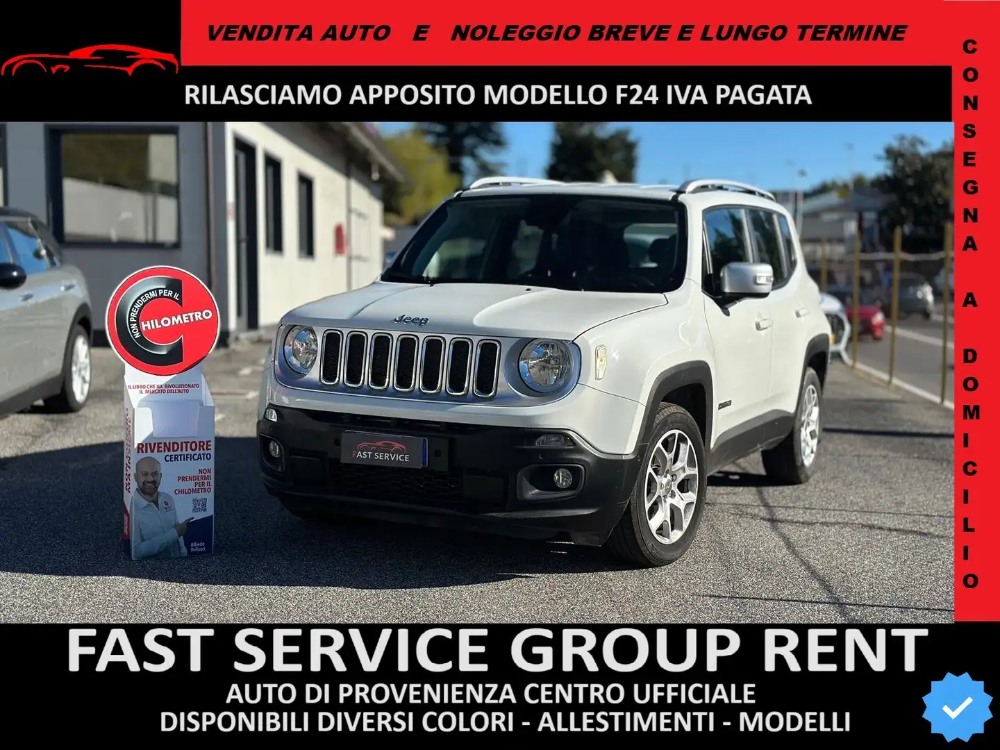 Jeep Renegade Renegade 1.6 mjt Limited fwd 120cv TELECAMERA NAVI Wit - 1