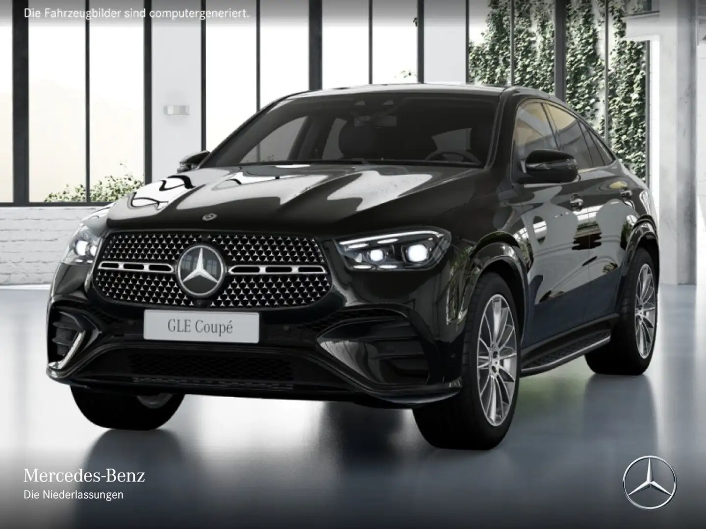 Mercedes-Benz GLE 450 d Coupé 4M AMG+NIGHT+PANO+360+AHK+21"+HUD Schwarz - 2