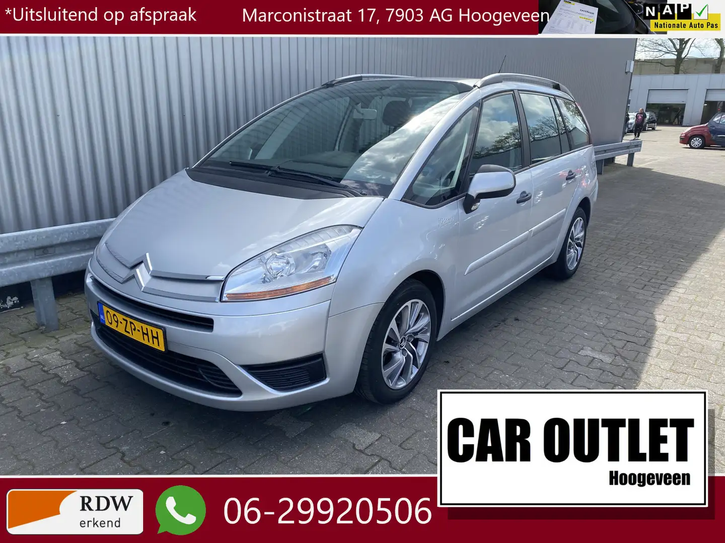 Citroen Grand C4 Picasso 2.0-16V Prestige EB6V 7p. AUTOMAAT, A/C, CC, LM, T Szürke - 1