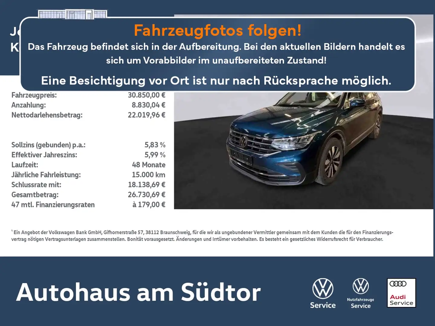Volkswagen Tiguan MOVE 1.5 TSI DSG | LED AHK RFK ACC Blau - 1