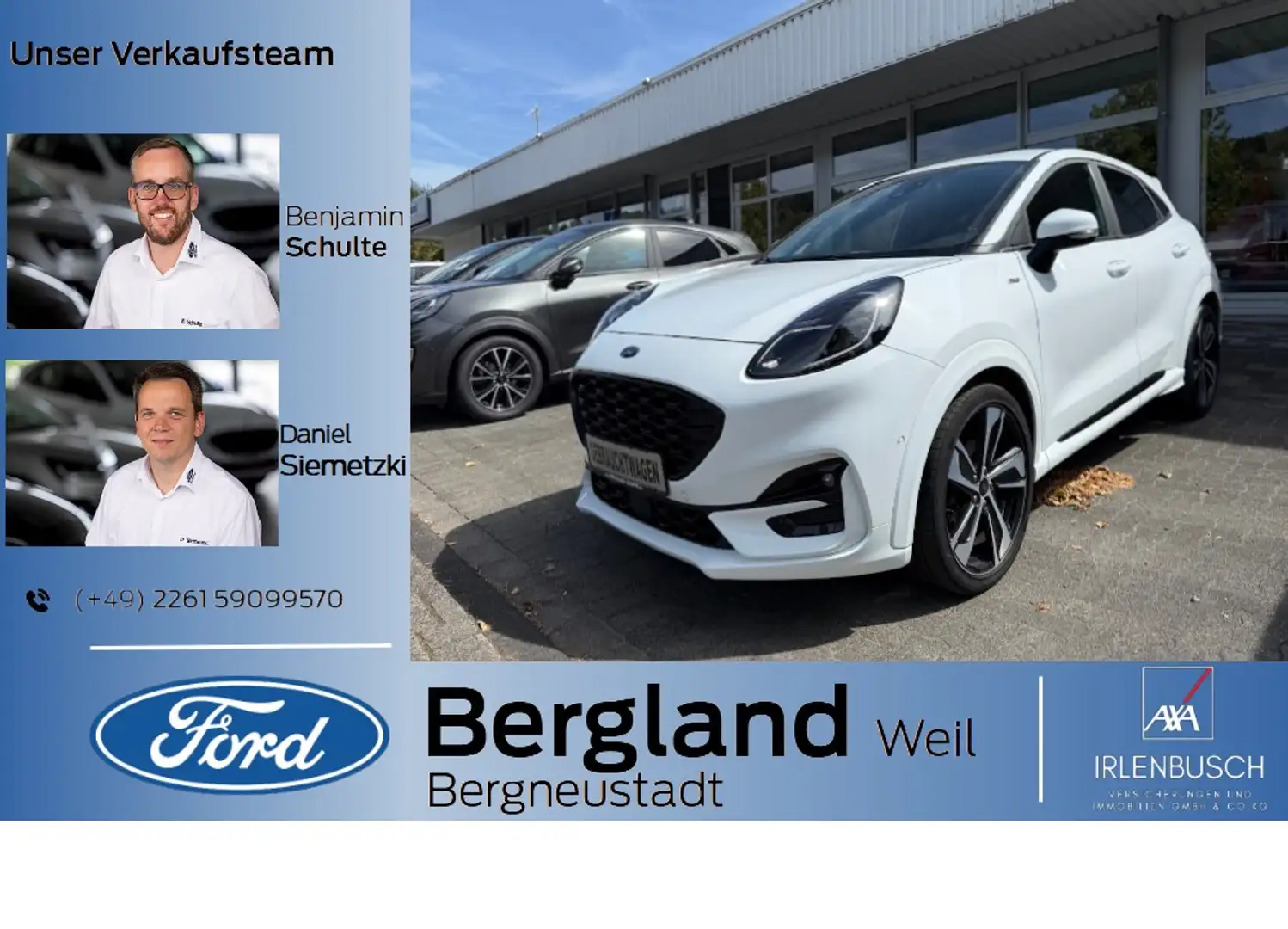Ford Puma ST-Line X 1,0l MHEV 114KW 155PS Weiß - 1