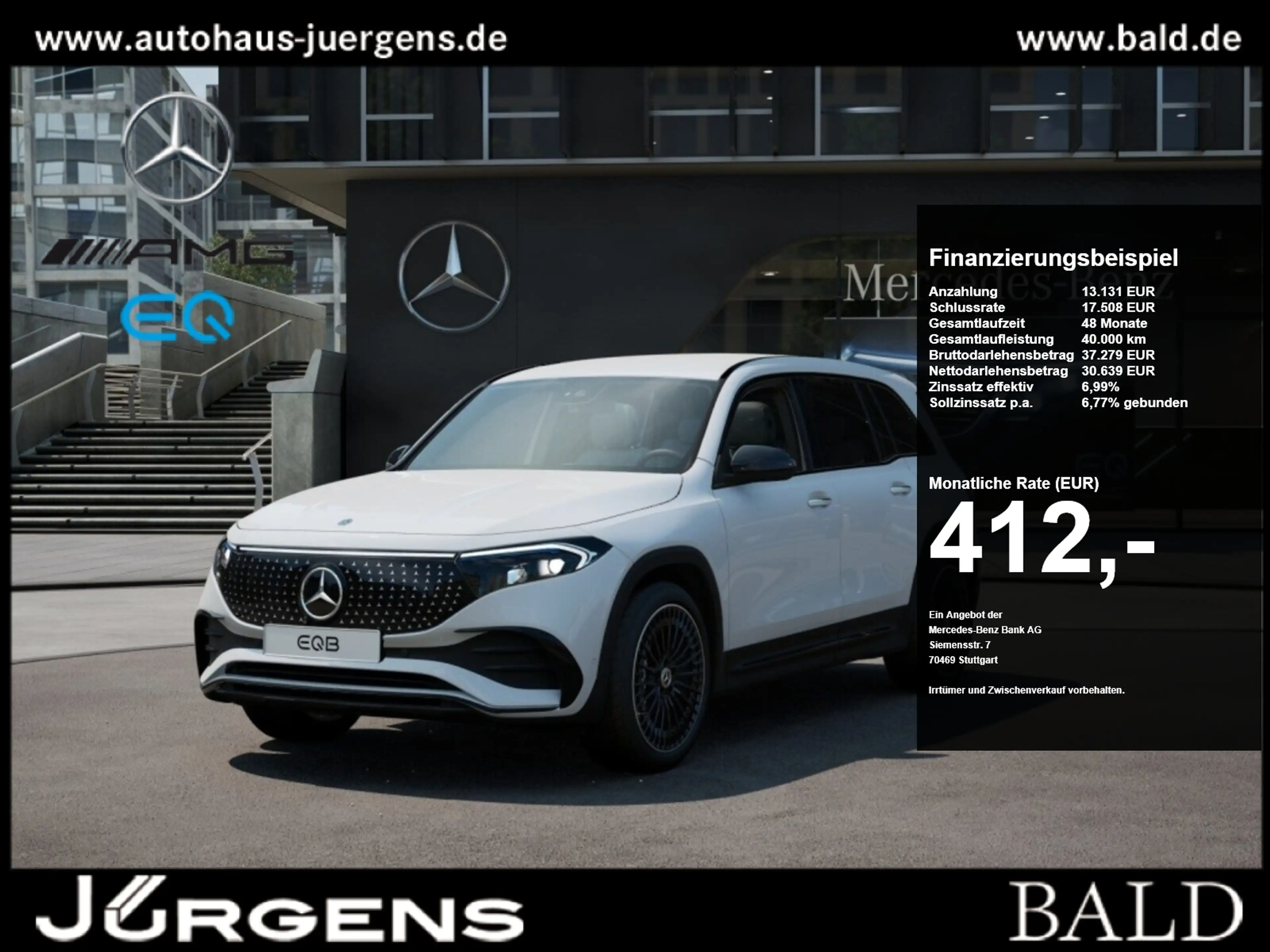 Mercedes-Benz EQB 250 + AMG Premium+Distr+Verstelldä+Night