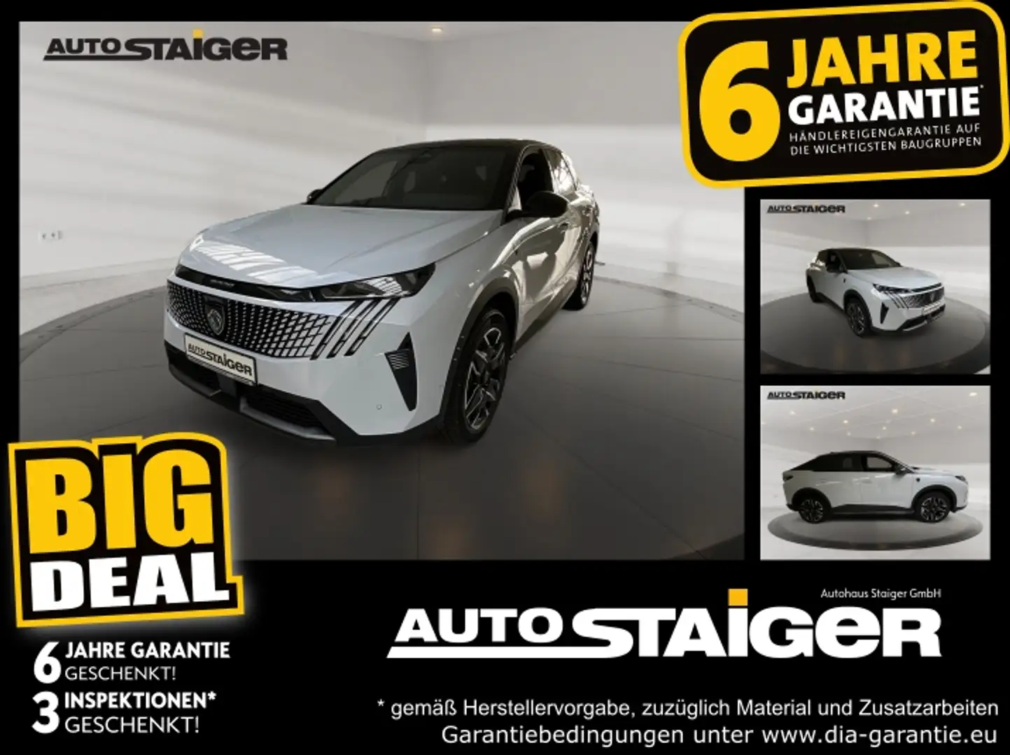 Peugeot 3008 1.2 Hybrid 136 GT Elektrische Heckklappe Wit - 1
