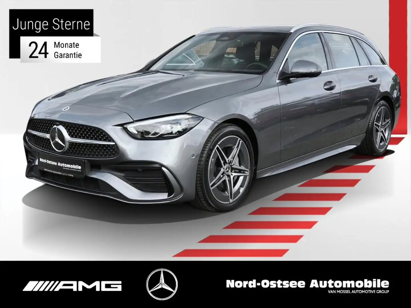 Mercedes-Benz C 220 T d AMG KAMERA DISTRO AHK KEYLESS SHZ LED Grigio - 1